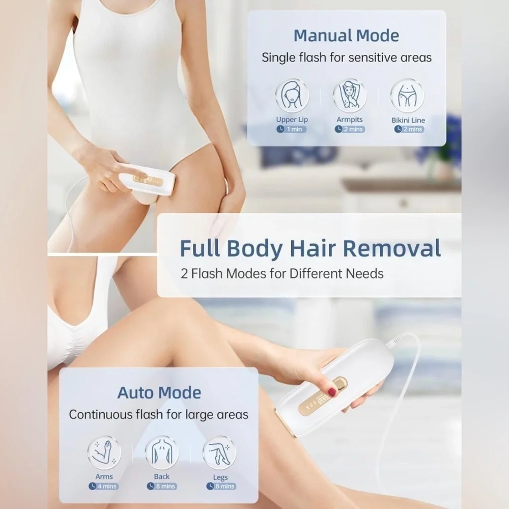IPL Laser Hair Removal Device Unisex 3 In 1 9 Levels Pain Free Permanent UNUSED